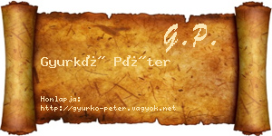 Gyurkó Péter névjegykártya