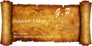Gyurkó Péter névjegykártya